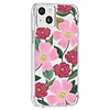 Puskapapír átlátszó - arany színben díszített tok iPhone 14 Plus Rose Garden telefonhoz (RP049820)
