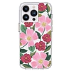 Puskapapír átlátszó - arany színben díszített tok iPhone 14 Pro Max Rose Garden telefonhoz (RP049822)