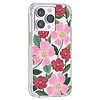Puskapapír átlátszó - arany színben díszített tok iPhone 14 Pro Max Rose Garden telefonhoz (RP049822)