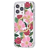 Puskapapír átlátszó MagSafe - arany színben díszített tok iPhone 14 Pro Max Rose Garden telefonhoz (RP049324)