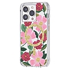 Puskapapír átlátszó MagSafe - arany színben díszített tok iPhone 14 Pro Rose Garden telefonhoz (RP049234)