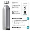 Quokka Solid - 630 ml-es rozsdamentes acél termopalack Snake Point (11855)
