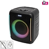 SAL BTCUBE hordozható Boombox, vezeték nélküli hangszóró, 70 watt, 3 hangszóró, Bluetooth TWS, IPX4, beépített akkumulátor