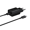 Samsung 25W EP-TA800EBE USB-C fali töltő Samsung EP-DA705BBE USB-C / USB-C kábellel - fekete