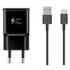 Samsung EP-TA200EBE USB-A 15W fali töltő EP-DR140ABE USB-A - USB-C kábellel (OOB Bulk - csere csomagolás) - fekete