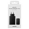 Samsung töltő 2x USB Type C / USB PPS, Power Delivery PD 65W, QC 3.0, AFC, FCP fekete (EP-T6530NBEGEU)