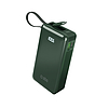SBS 10000 mAh 20W külső akkumulátor beépített USB-C kábellel és digitális kijelzővel - zöld