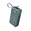 SBS 10000 mAh 20W külső akkumulátor beépített USB-C kábellel és digitális kijelzővel - szürke