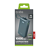 SBS 10000 mAh 20W külső akkumulátor beépített USB-C kábellel és digitális kijelzővel - szürke