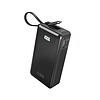 SBS 10000 mAh 20W külső akkumulátor beépített USB-C kábellel és digitális kijelzővel - fekete