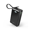 SBS 20000 mAh 20W külső akkumulátor beépített USB-C kábellel és digitális kijelzővel - fekete