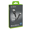 SBS TECABLEMICRO2K USB-A - Micro-USB kábel 2 m - Fekete