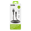 SBS TECABLEMICROC15K USB-A - USB-C kábel 1,5 m - fekete