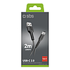 SBS TECABLETC220K USB-A - USB-C kábel 2 m - fekete