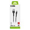 SBS TECABLETC3MTK USB-A - USB-C kábel 3m - fekete