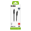SBS TECABLETCC20BK USB-C kábel - USB-C 25W tápellátás 1.5m - szürke