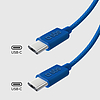 SBS TECABLETISSUETCCB USB-C - USB-C 1,5 m 60 W fonott kábel - kék