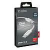 SBS TECABLETISSUETCCG USB-C - USB-C 1.5m 60W fonott kábel - szürke