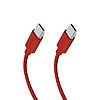 SBS TECABLETISSUETCCR USB-C - USB-C 1.5m 60W fonott kábel - piros