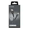 SBS TECABLEUSBIP589K USB-A - Lightning kábel 1m MFi tanúsítvánnyal - fekete