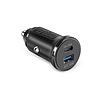 SBS TECRPD25W autós töltő 25W USB-A USB-C tápellátással - fekete