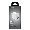 SBS TETRPD20W 20W USB-A USB-C fali töltő tápellátással - fehér