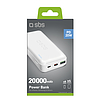 SBS TTBB20000PD20W 20000 mAh 20W Power Delivery MicroUSB, USB-C, USB-A csatlakozóval - fehér