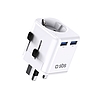 SBS univerzális utazó adapter - EU 2xUSB-A - fehér