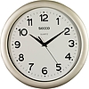 Secco Sweep Second falióra ezüst keret, 30 cm kör S TS6026-57