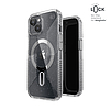 Speck Presidio Lux Grip ClickLock & Magsafe - tok iPhone 15 / iPhone 14 / iPhone 13 telefonokhoz átlátszó / platina csillogás / króm bevonat / derűs ezüst (150546-3224)