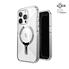Speck Presidio Perfect-Clear Grip ClickLock & Magsafe - tok iPhone 15 Pro készülékhez átlátszó / krómozott felület / Serene ezüst (150451-3199)
