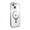 Speck Presidio Perfect-Clear MagSafe - tok iPhone 15 / iPhone 14 / iPhone 13 telefonokhoz átlátszó / krómozott felület / Serene ezüst (150553-3240)