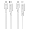 Spigen DuraSync MFi USB-C / Lightning kábel 2 db-os csomag 100 cm - fehér