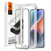 Spigen GlastR Align Master Apple iPhone 17e / 16e / 14 / 13 Pro készülékhez átlátszó előlapi kijelzővédő fólia, fekete AGL03725