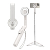 Spigen - Selfie Stick (S571W) - MagSafe kompatibilis, állvánnyal, stabil, Bluetooth, iOS és Android rendszerhez - Dune Beige (KF2338312)