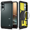 Spigen Tough Armor MagSafe tok Samsung Galaxy S25 Edge-hez - zöld/fekete