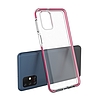 Spring Case átlátszó TPU gél védőborítás színes kerettel a Samsung Galaxy M31s világos rózsaszínhez