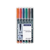 Staedtler Lumocolor 317M OHP alkoholos rostirón kerek hegy 1,0mm 6db-os készlet