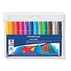 Staedtler Noris Club Jumbo filctoll vízbázisú tinta, élelmiszer színezékkel,kimosható 3mm 12 db-os készlet 340WP12