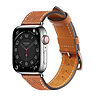 Szíj bőr Bőr szíj Apple Watch Ultra, SE, 8, 7, 6, 5, 4, 3, 2, 1 (49, 45, 44, 42 mm) karkötő barna