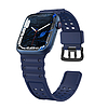 Szíj Háromszoros védőszíj Apple Watch SE-hez, 8, 7, 6, 5, 4, 3, 2, 1 (41, 40, 38 mm) karkötő, sötétkék
