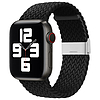 Fonott szövetből készült óraszíj Apple Watch 8/7/6/SE/5/4/3/2 típusokhoz (41/40/38 mm) fekete