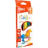 Színes ceruzakészlet, háromszögletű, DELI Color Run, 12 különböző szín (DEC00100)