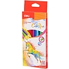Színes ceruzakészlet, háromszögletű, DELI Color Run, 12 különböző szín (DEC00300)