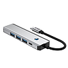 Tech-Protect HB01 HUB Adapter 5in1 USB-C + USB3.0 + HDMI 4K 60Hz + PD100W - szürke