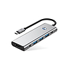 Tech-Protect HB04 HUB Adapter 9in1 USB-C + USB2.0 + USB3.0 + HDMI 4K 60Hz + SD / TF + PD100W + AV3.5 - szürke