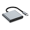 Tech-Protect HB08 4in1 USB-C + USB2.0 + 2 x HDMI 4K 60HZ adapter - szürke