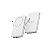 Tech-Protect LifeMag PB31 Power Bank MagSafe 10000mAh 15W USB-C / USB-A / Beépített USB-C / Lightning kábelek - fehér