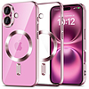 Tech-Protect MagFlex MagSafena iPhone 16 tok - átlátszó / rózsaszín