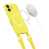Tech-Protect MagNecklace MagSafe tok nyakpánttal iPhone 16-hoz - sárga
